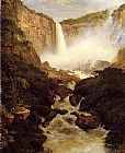 Falls Canvas Paintings - Tequendama Falls, near Bogota, New Granada